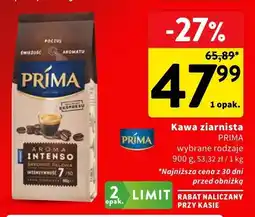 Intermarche Kawa ziarnista Prima Aroma Intenso wybrane rodzaje oferta