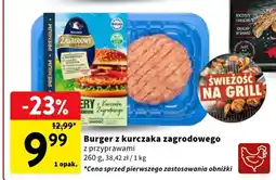 Intermarche Burger z kurczaka zagrodowego z przyprawami Zagrodowy oferta