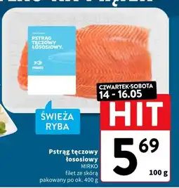 Intermarche Pstrąg tęczowy łososiowy Mirko filet ze skórą pakowany po ok oferta