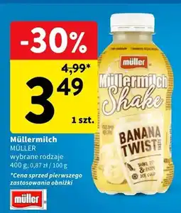 Intermarche Müllermilch Shake Müller wybrane rodzaje oferta