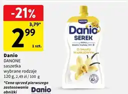 Intermarche Danio serek Danone saszetka wybrane rodzaje oferta