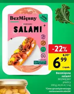 Intermarche Bezmięsne salami BezMięsny plastry oferta