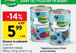 Intermarche Owoce w zalewie O La La! czarne porzeczki oferta