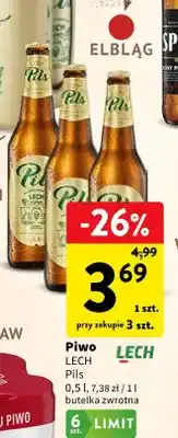 Intermarche Piwo Lech Pils butelka zwrotna oferta