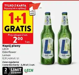 Intermarche Napój piwny Lech Elderflower Lemon oferta