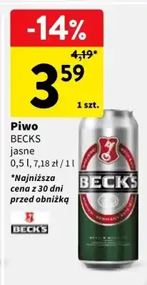 Intermarche Piwo Becks jasne oferta