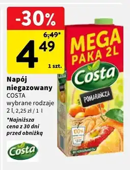 Intermarche Napój niegazowany Costa wybrane rodzaje oferta