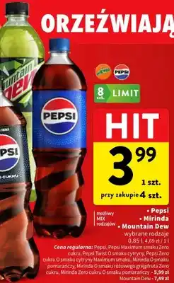 Intermarche Napój gazowany Mountain Dew wybrane rodzaje oferta