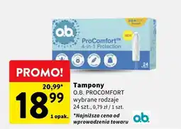 Intermarche Tampony O.B. ProComfort wybrane rodzaje oferta