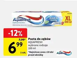 Intermarche Pasta do zębów Aquafresh wybrane rodzaje oferta