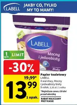 Intermarche Papier toaletowy Labell Mocny i jedwabisty biały 4 warstwy oferta