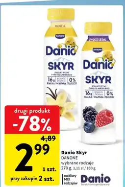 Intermarche Jogurt pitny Danio Skyr owoce leśne oferta