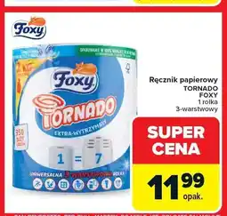 Carrefour Ręcznik papierowy TORNADO FOXY 3-warstwowy oferta