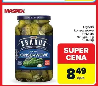 Carrefour Ogórki konserwowe Krakus oferta