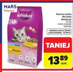 Carrefour Karma sucha dla kota WHISKAS Sterile z kurczakiem oferta