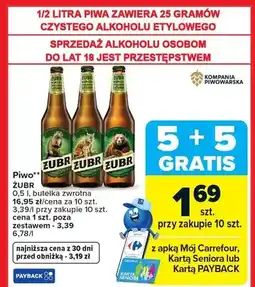 Carrefour Piwo Żubr oferta