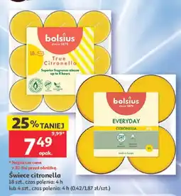 Auchan Świece citronella Bolsius oferta