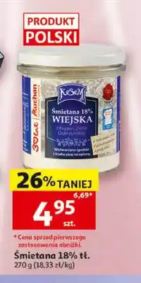 Auchan Śmietana 18% tł. KeSeM oferta