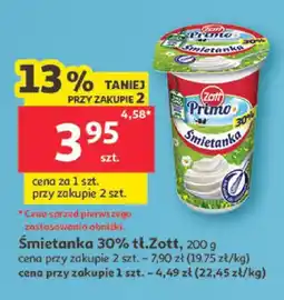 Auchan Śmietanka 30% tł. Zott oferta
