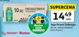Auchan Jaja ekologiczne różnej wielkości klasa A Pewni Dobrego 10-pak oferta