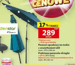 Auchan Parasol ogrodowy na nodze z oświetleniem LED Gardenstar 270x230cm oferta