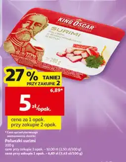 Auchan Paluszki surimi KING OSCAR oferta