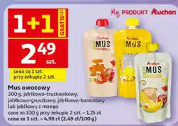 Auchan Mus owocowy jabłkowo-truskawkowy oferta