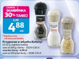 Auchan Przyprawa w młynku Kotanyi Pieprz czarny oferta