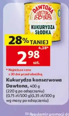 Auchan Kukurydza konserwowa Dawtona oferta