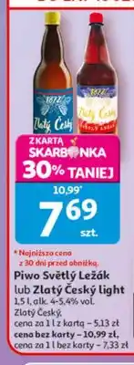 Auchan Piwo Světlý Ležák oferta