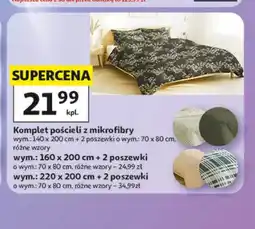 Auchan Komplet pościeli z mikrofibry 160x200cm + 2 poszewki 70x80cm oferta