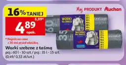 Auchan Worki srebrne z taśmą Auchan oferta
