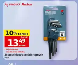 Auchan Zestaw kluczy sześciokątnych Auchan 9-pak oferta