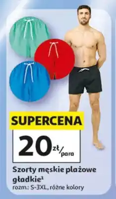 Auchan Szorty męskie plażowe gładkie Inextenso oferta
