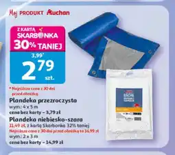 Auchan Plandeka niebiesko-szara 2x3m Auchan oferta