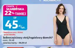 Auchan Jednoczęściowy strój kąpielowy damski Inextenso oferta