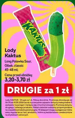 Żabka Lody Kaktus Long Polewka Sour, Gibek, classic oferta