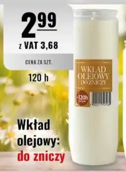 Eurocash Wkład olejowy: do zniczy 120 h oferta