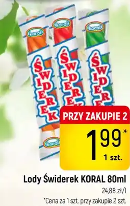 Delikatesy Piotruś Pan Lody świderek koral oferta