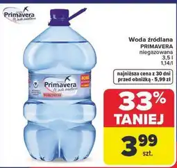 Carrefour Woda źródlana PRIMAVERA oferta