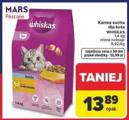 Carrefour Karma sucha dla kota WHISKAS oferta