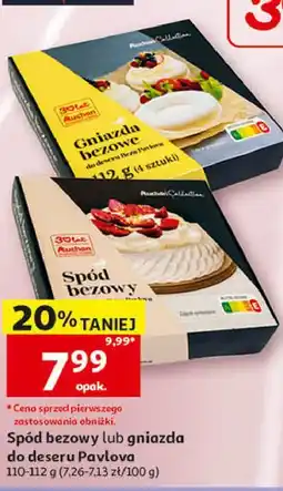 Auchan Spód bezowy lub gniazda do deseru Pavlova Auchan Collection oferta