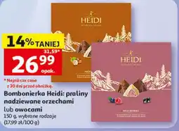 Auchan Bombonierka Heidi: praliny nadziewane orzechami lub owocami oferta