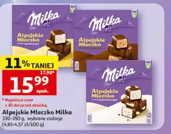 Auchan Alpejskie Mleczko Milka oferta