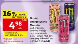 Auchan Napój energetyczny Monster oferta