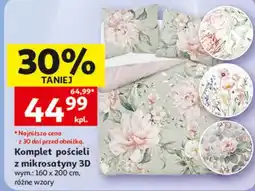 Auchan Komplet pościeli z mikrosatyny 3D oferta