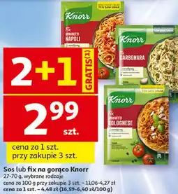 Auchan Sos lub fix na gorąco Knorr oferta