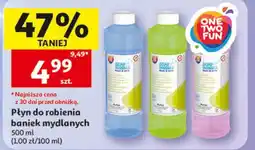 Auchan Płyn do robienia baniek mydlanych 500 ml ONE TWO FUN oferta