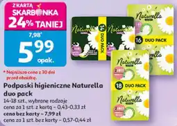 Auchan Podpaski higieniczne Naturella duo pack 14-18 szt oferta