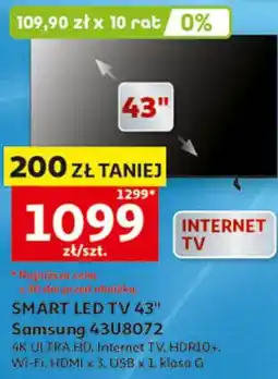 Auchan SMART LED TV 43 Samsung 43U8072 oferta